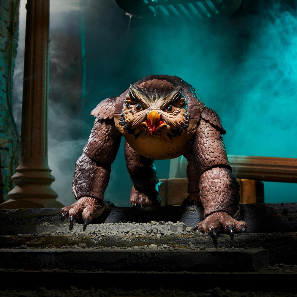 Hasbro D&D Owlbear figurine on shelf, ready to become centerpiece.