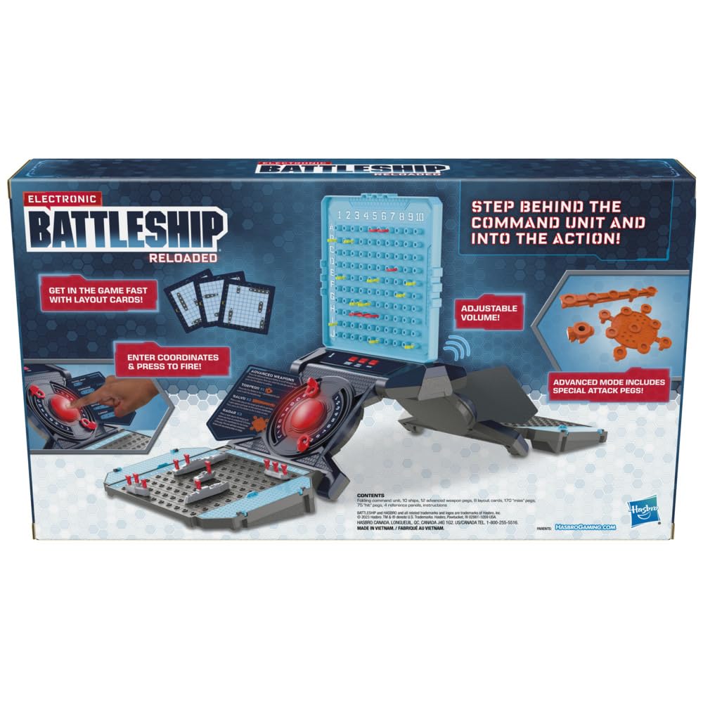 Hasbro Electronic Battleship Reloaded family game night for 1-2 players