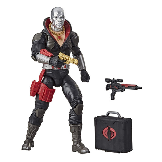 Hasbro G.I. Joe Destro 6-inch figure with premium articulation for dynamic poses.