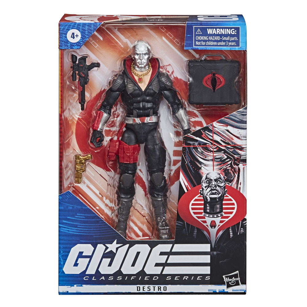 Hasbro G.I. Joe Destro accessories showcase authentic weapons for display.