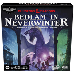 Hasbro Gaming Bedlam in Neverwinter board game setup for immersive cooperative play with friends.