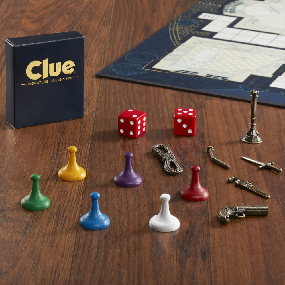 Hasbro Gaming Clue Signature Collection mansion board layout for immersive mystery