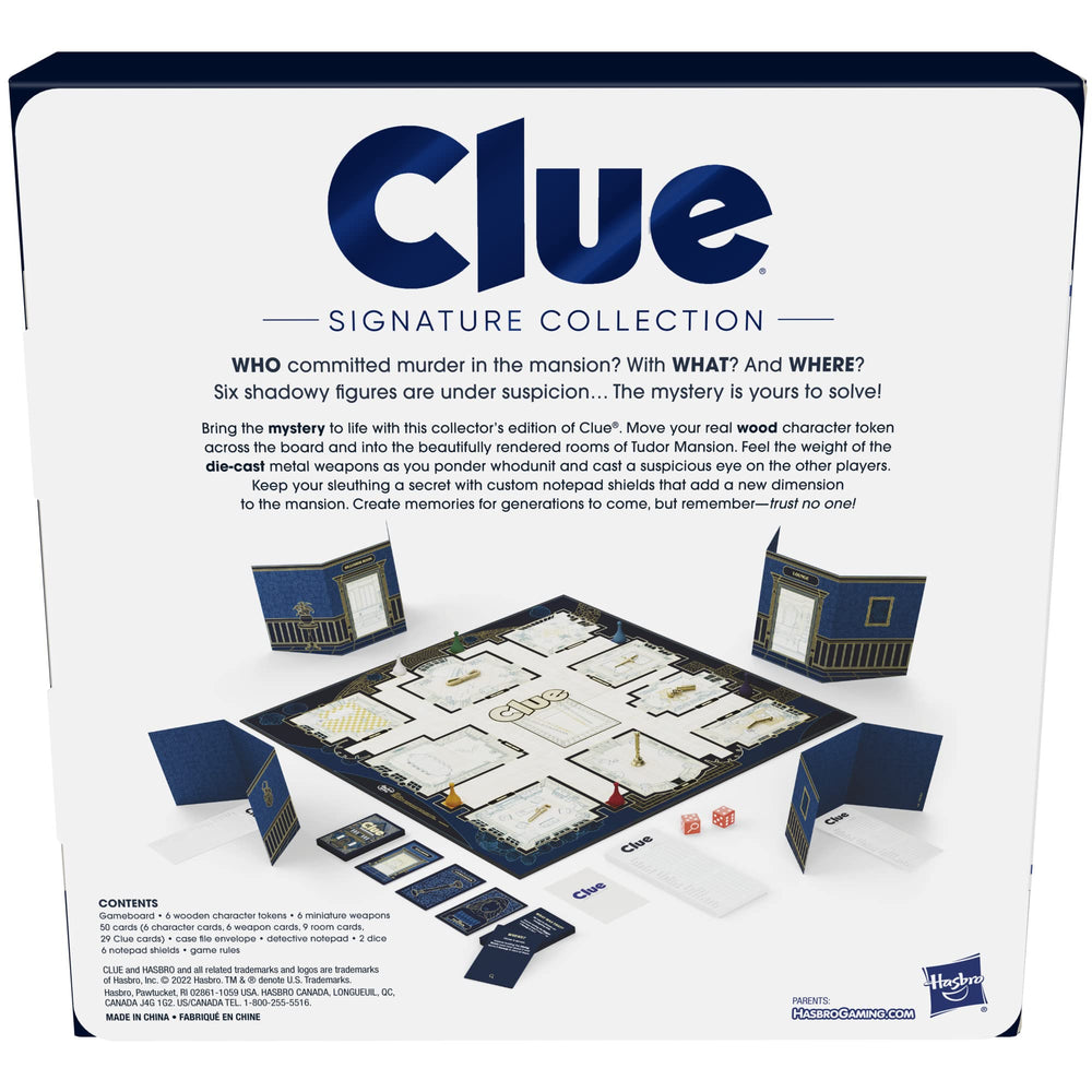 Hasbro Gaming Clue Signature Collection wooden tokens feel substantial during play