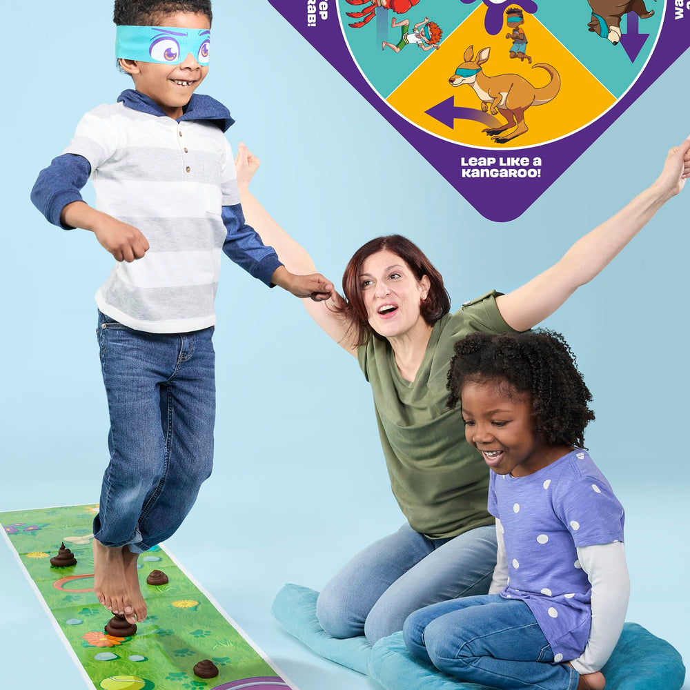 Hasbro Gaming Don't Step in It! Crossing the mat with animal moves