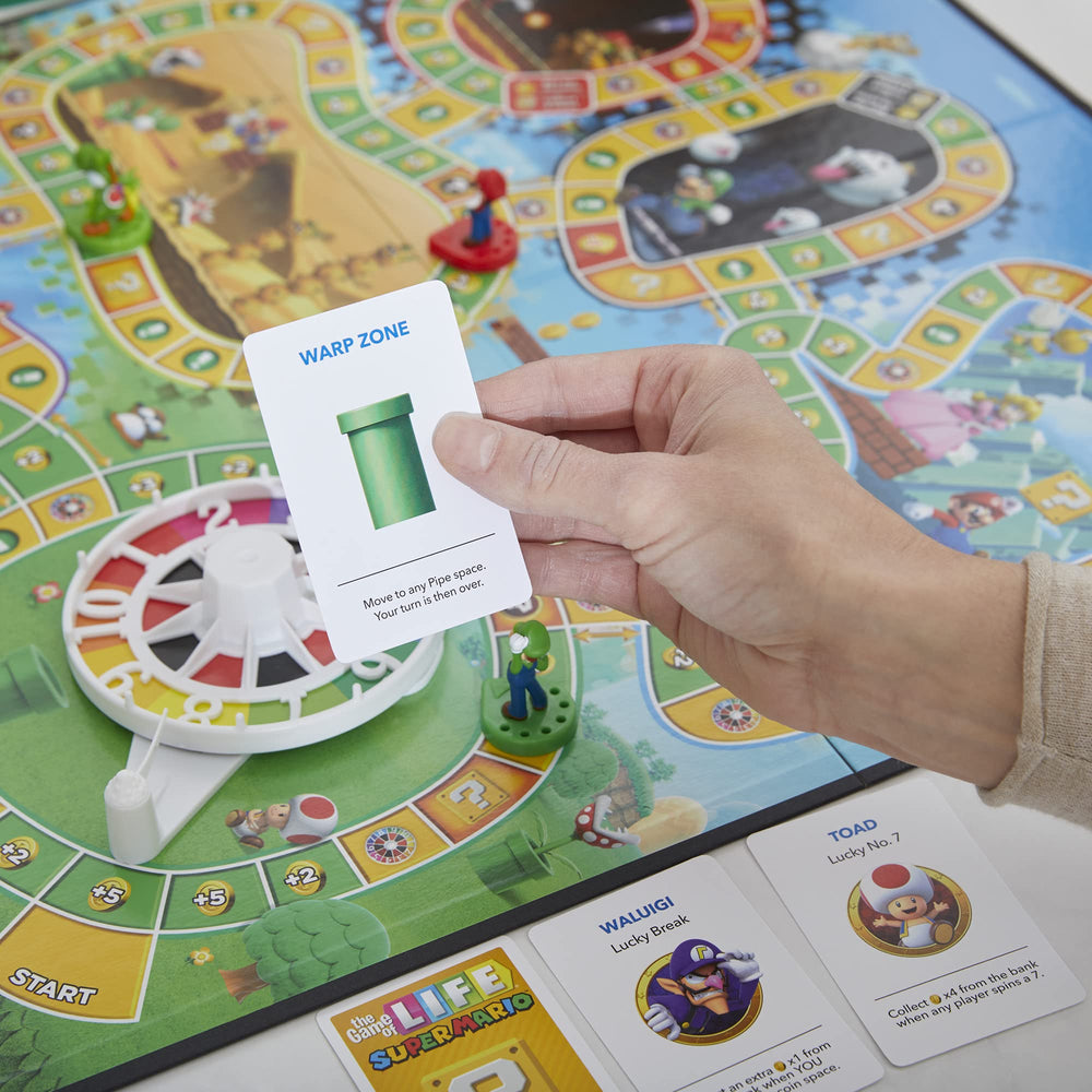 Hasbro Game of Life: Super Mario Edition spins determine Bowser duels and outcomes.