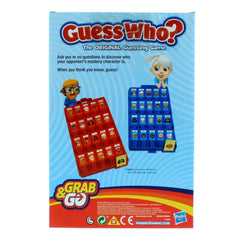 Hasbro Gaming Grab and Go Guess Who in-hand play for spontaneous fun.