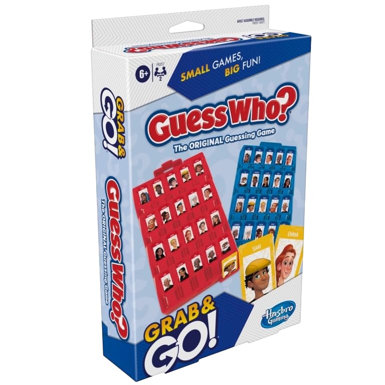 Hasbro Gaming Grab and Go Travel Games Set 5 Hungry Hungry Hippos pack in compact case.