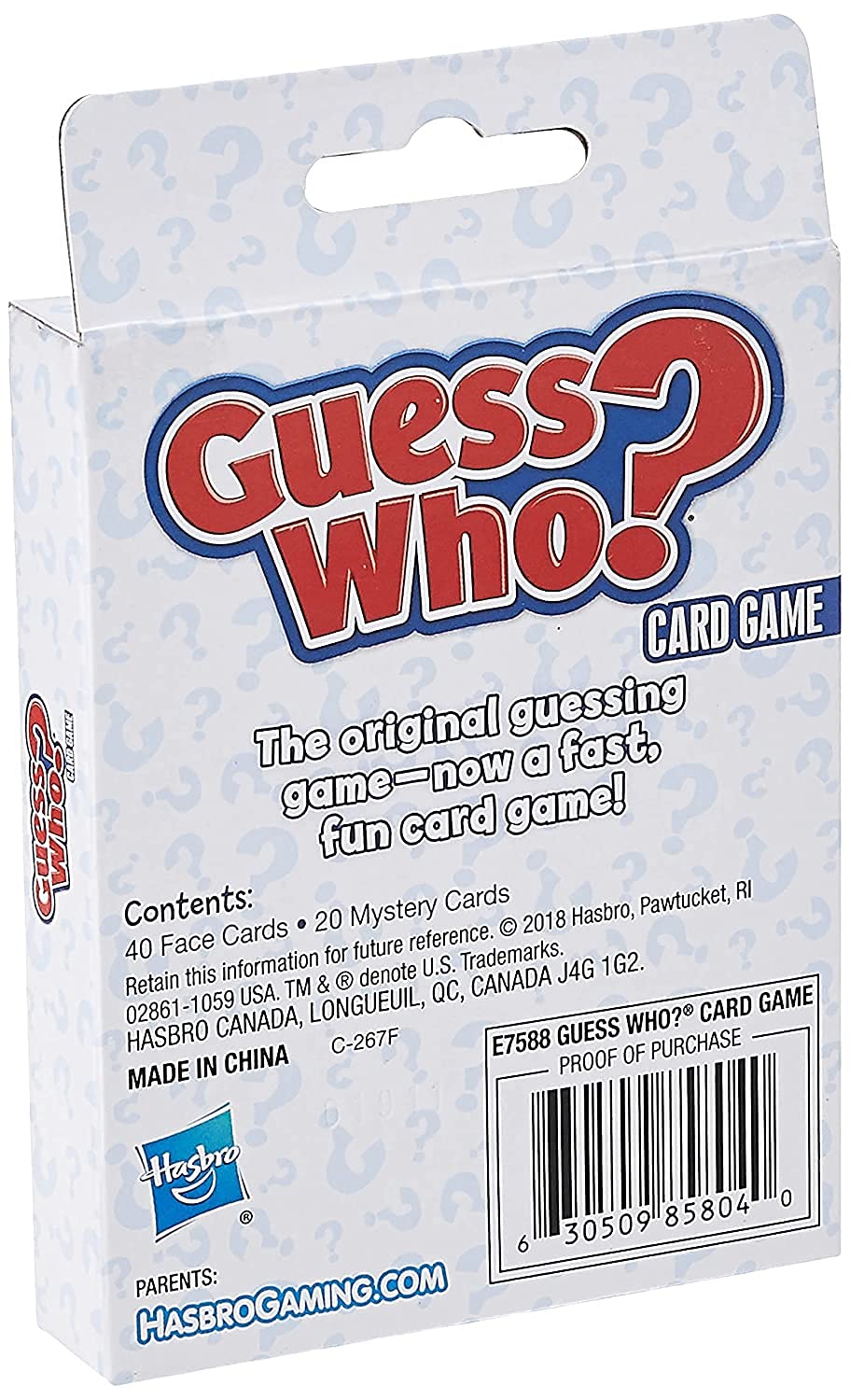 Hasbro Gaming Guess Who? travel-friendly packaging makes it easy to take on trips.