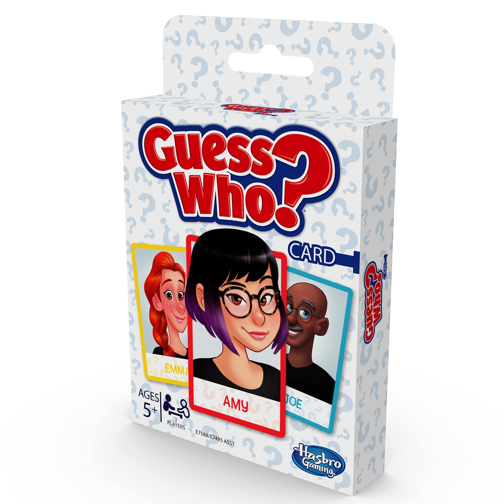 Hasbro Gaming Guess Who? yes-no questions spotlight pivotal clues during rounds.