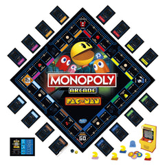 Hasbro Gaming Monopoly Arcade Pac-Man arcade unit that tracks points during play.