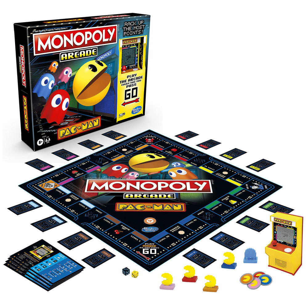 Hasbro Gaming Monopoly Arcade Pac-Man Ghost token adds strategic movement on turns.