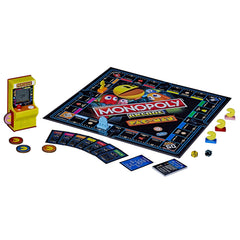 Hasbro Gaming Monopoly Arcade Pac-Man Level spaces enabling buying and stealing Levels.