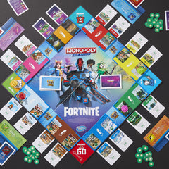 HP chips on Hasbro Monopoly Flip Edition board for survival-style scoring