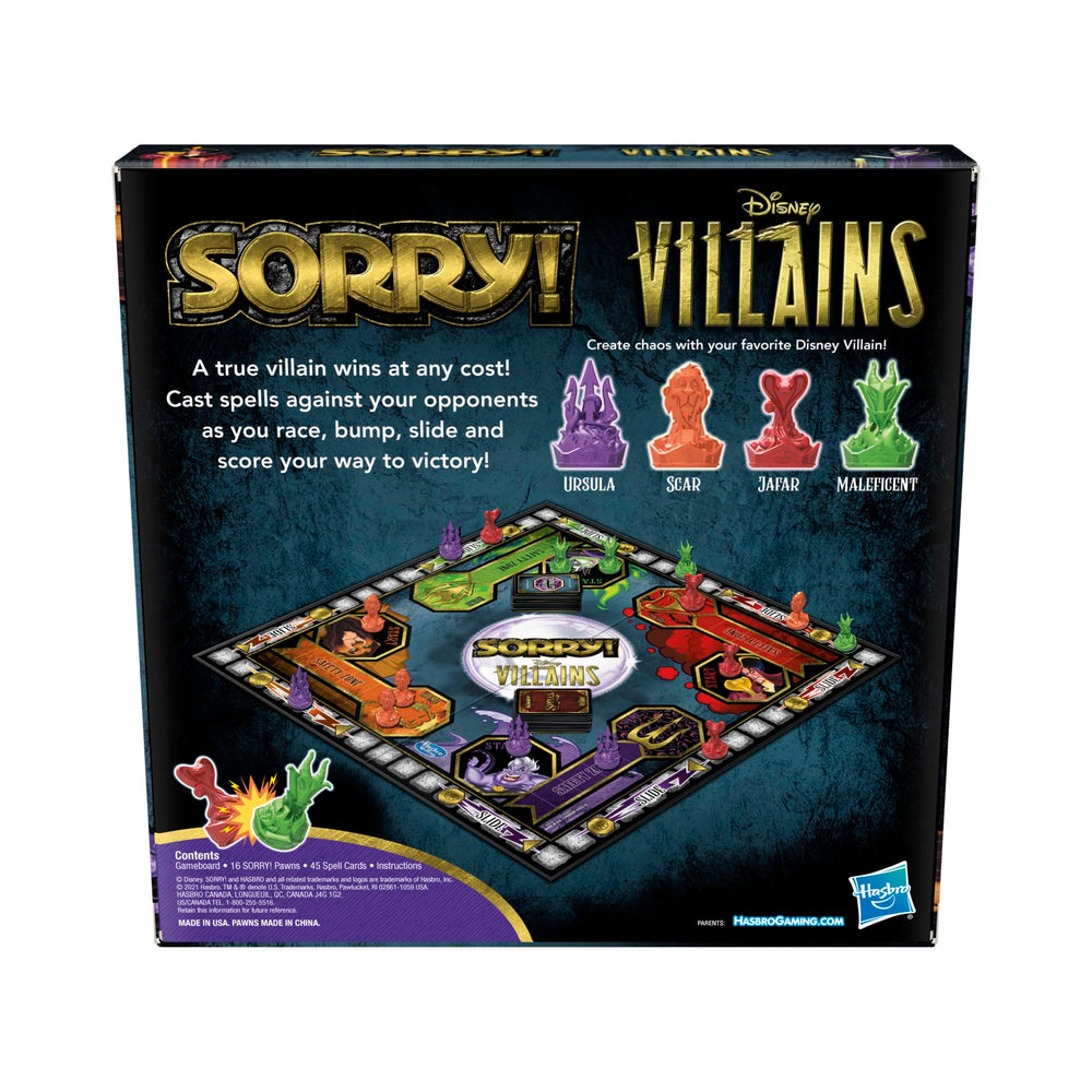 Hasbro Gaming Sorry! Spell cards deck shown for strategic twists and surprises.