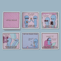 Hasbro Gaming Sweet Existence cards showcase exclusive Strange Planet art and humor.