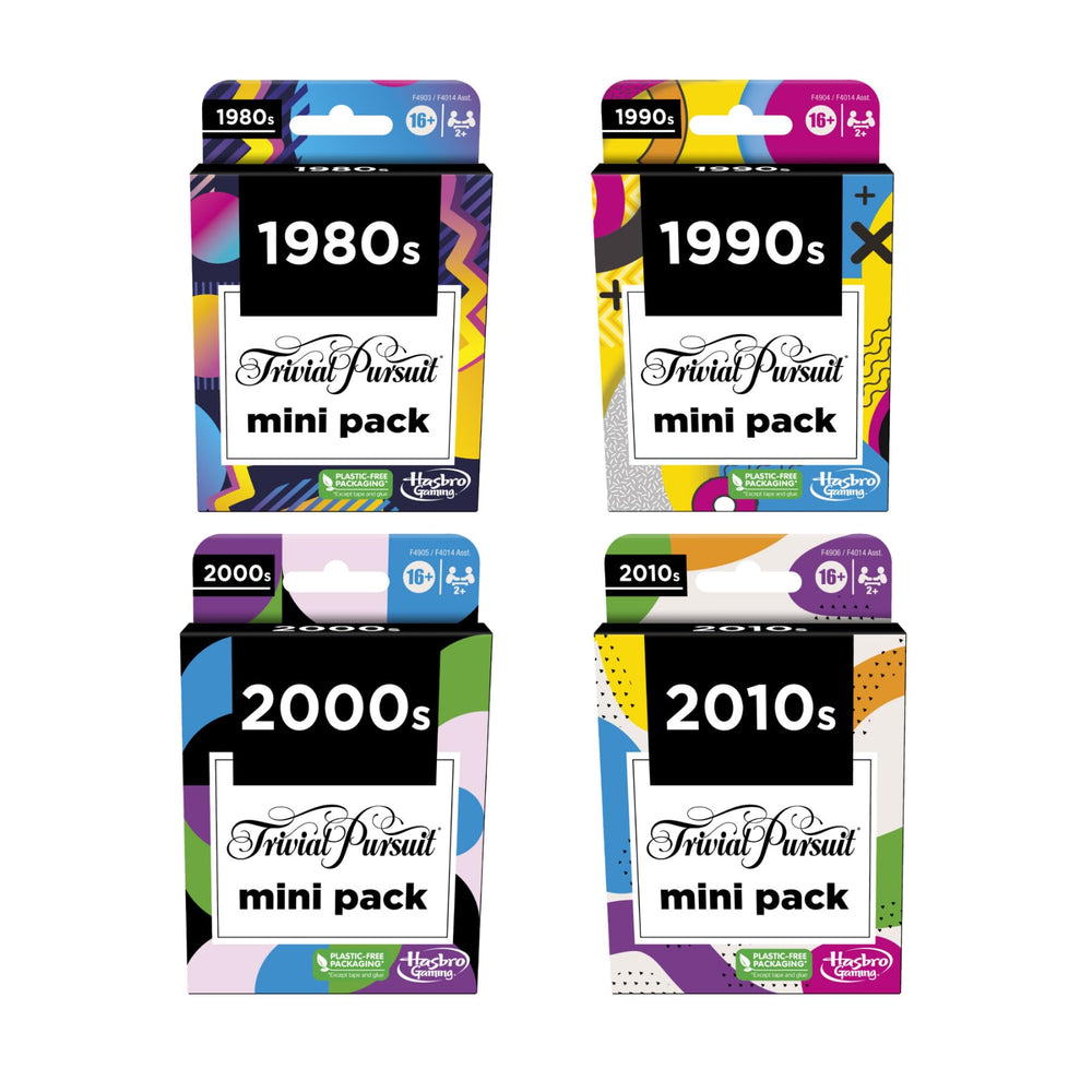 Hasbro Gaming Trivial Pursuit Mini Pack 1990s questions ideal for group play on road trips