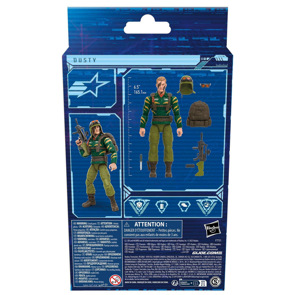 Hasbro G.I. Joe Classified Tiger Force Dusty with multiple articulation points for action posing
