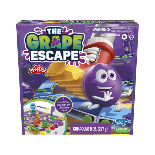 Hasbro Grape Escape board game setup with grape character molds ready for play