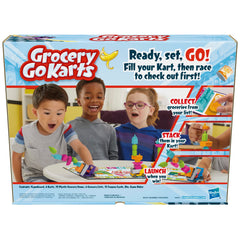 Grocery Go Karts featuring 32 mini groceries for stacking clips