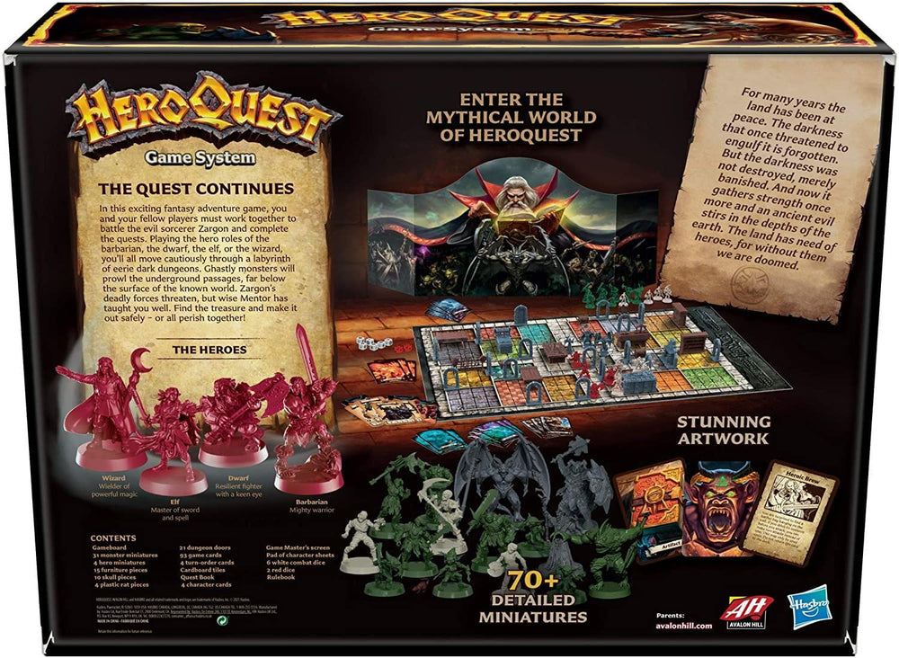 Hasbro HeroQuest rulebook visuals supporting smooth gameplay instructions