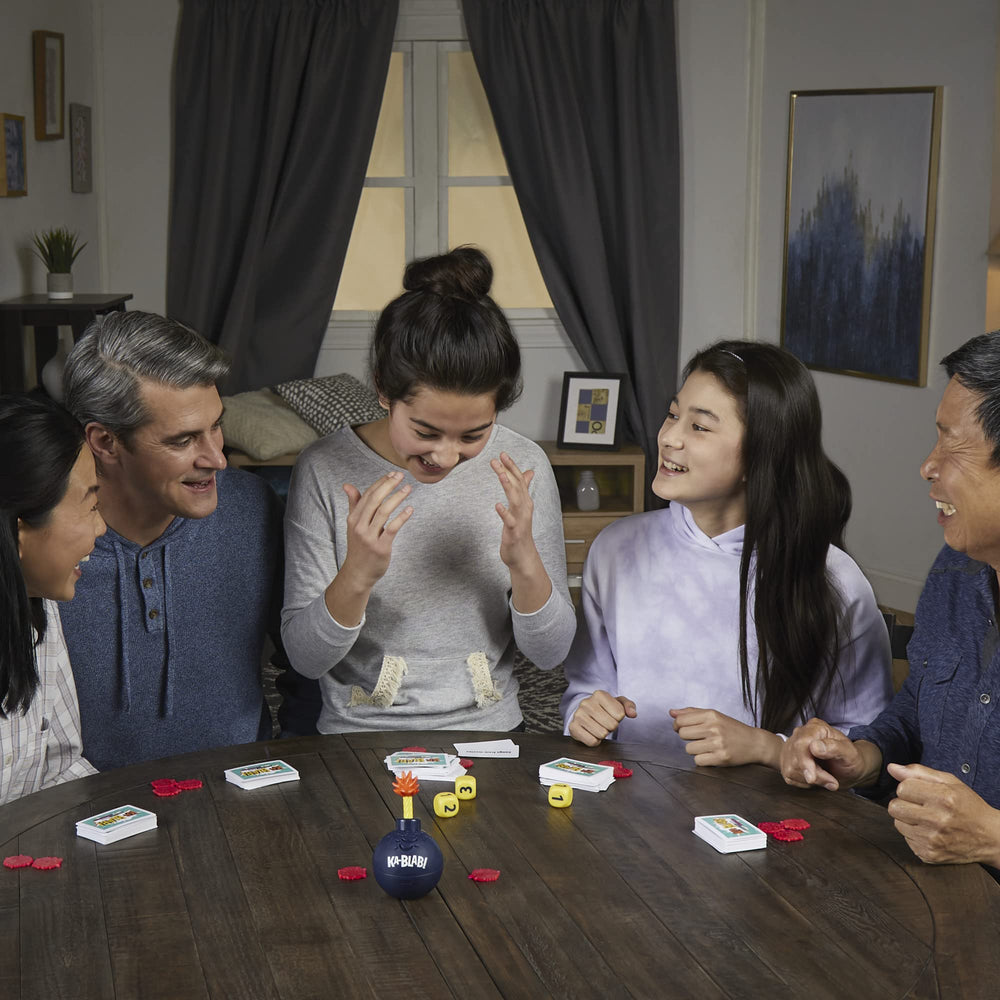 Hasbro Ka-Blab! family night setup supports kids and adults.