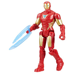 Hasbro Marvel Iron Man 4-inch figure in dynamic pose for imaginative play.