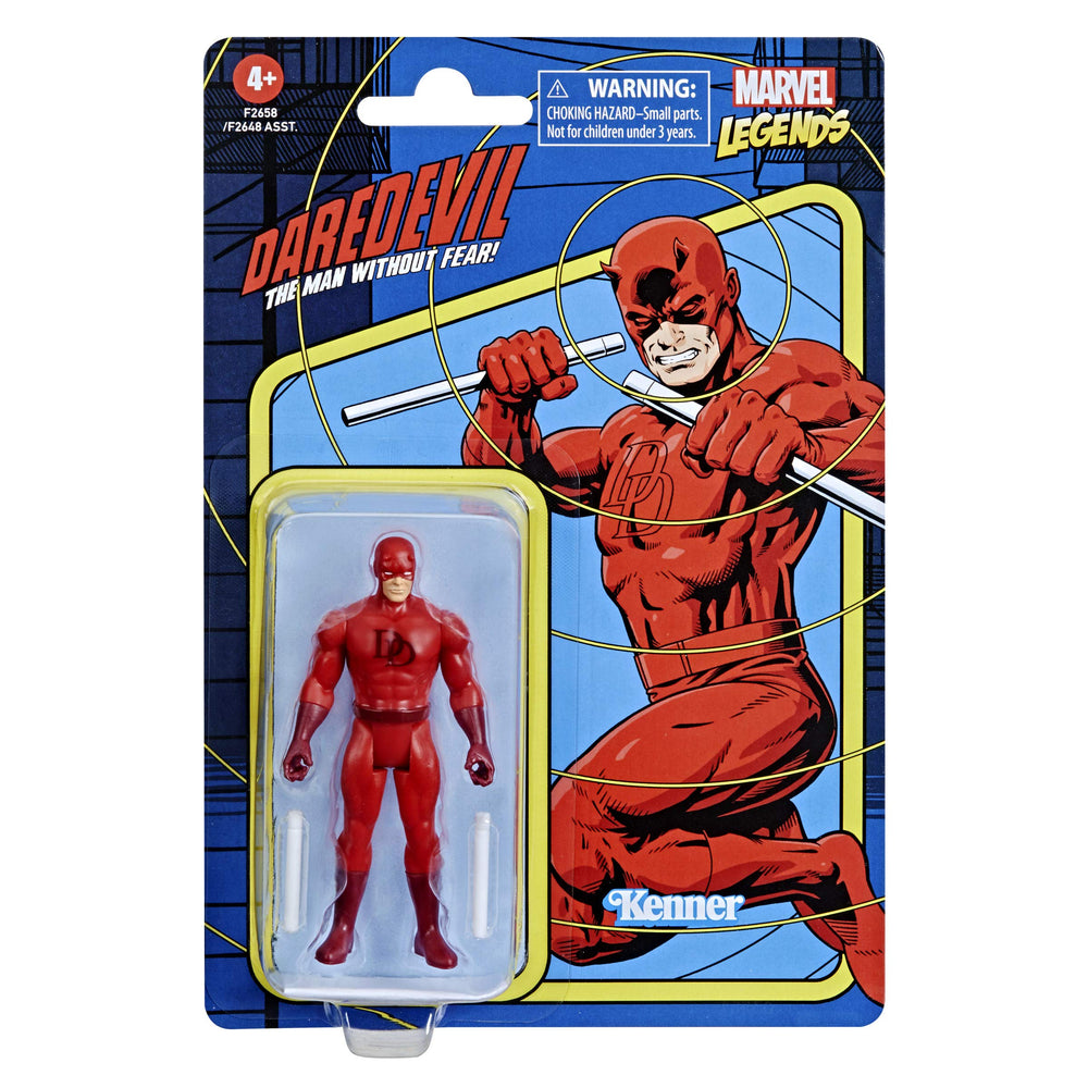 Hasbro Marvel Legends Daredevil 3-75 scale figure ready for action poses.