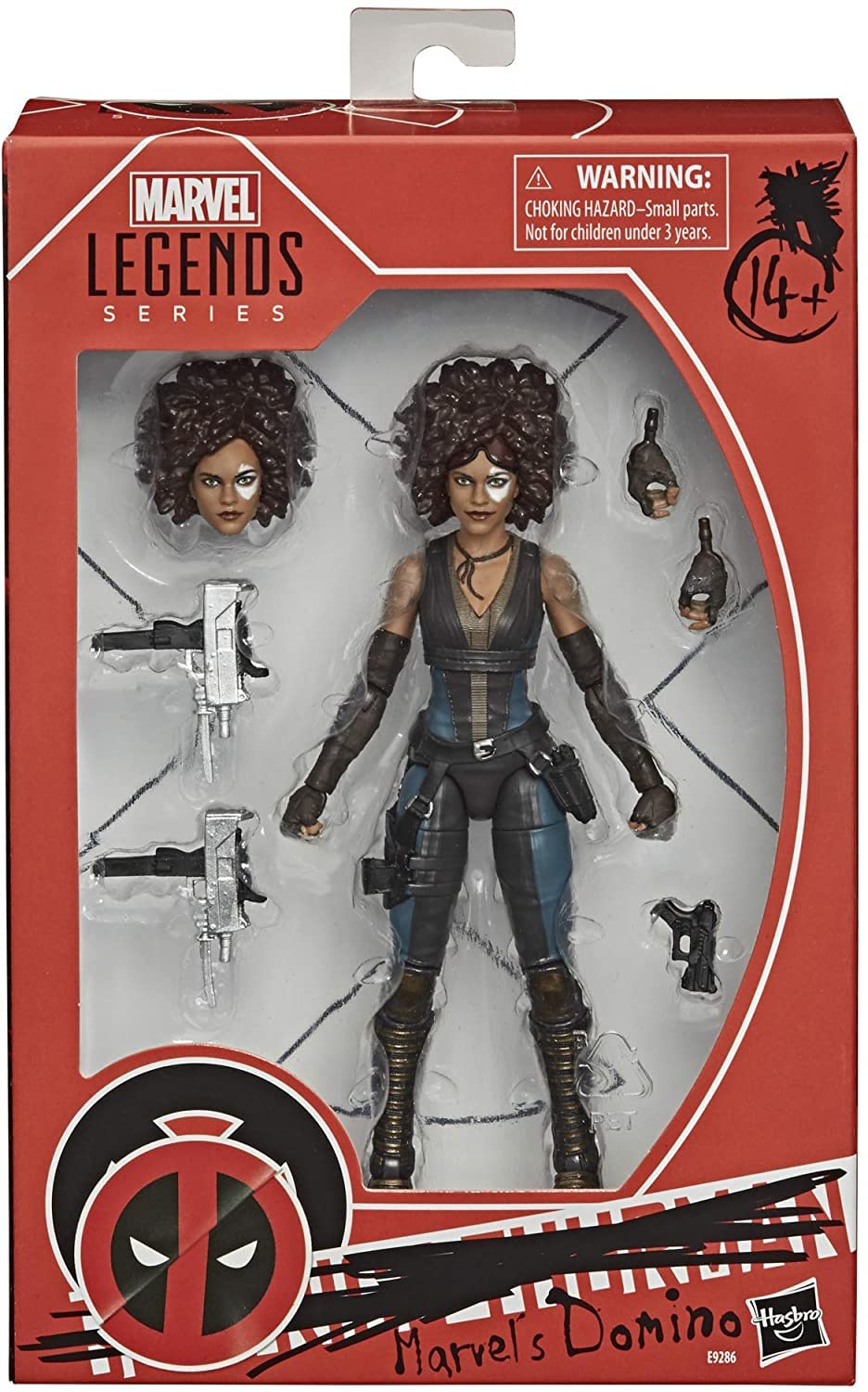 Hasbro Marvel Legends Domino 6-inch figure display for diorama scenes and photo storytelling.
