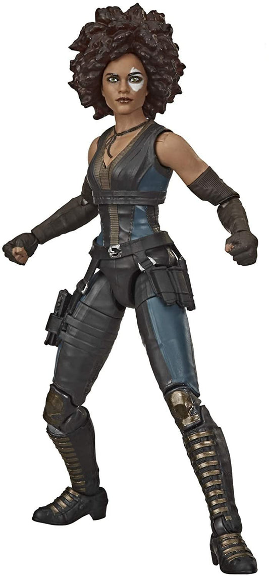Hasbro Marvel Legends Domino 6-inch figure front view for display and poseable collection.