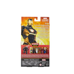 Hasbro Marvel Legends Gamerverse Iron Man accessories image showcasing four items and blast FX.