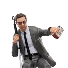 Hasbro Matt Murdock figure with two accessories, including brick, for scene reenactments.