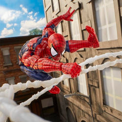Hasbro Marvel Legends Spider-Man deluxe packaging highlights pose possibilities.