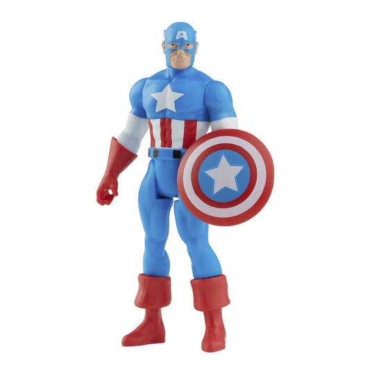Hasbro Marvel Legends Retro 375 Captain America packaging for display and nostalgia