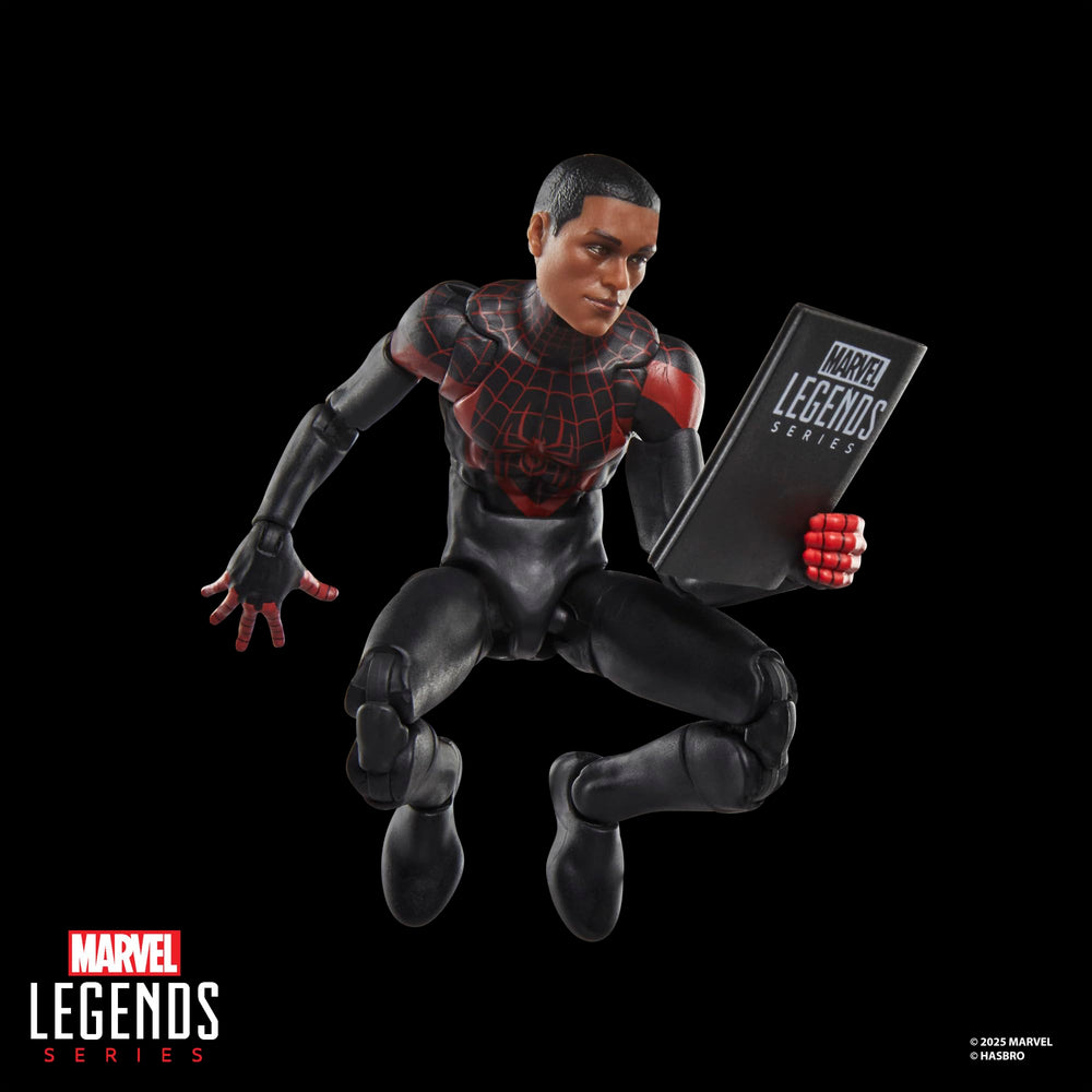 Hasbro Marvel Legends Ultimate Miles Morales, comic-book accessory for display.