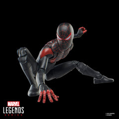 Hasbro Marvel Legends Ultimate Miles Morales, premium deco complements Marvel collection.