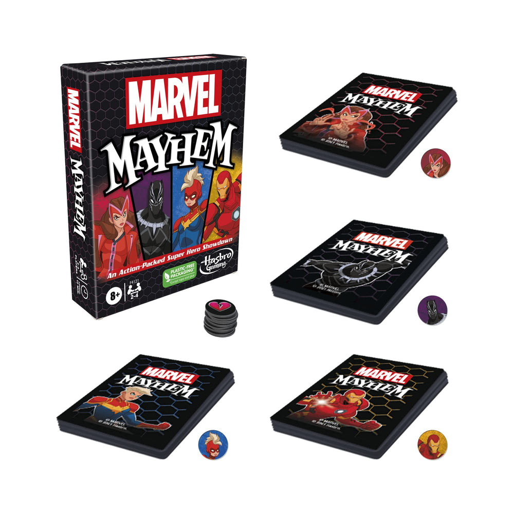 Hasbro Marvel Mayhem Scarlet Witch hex cards to twist the action