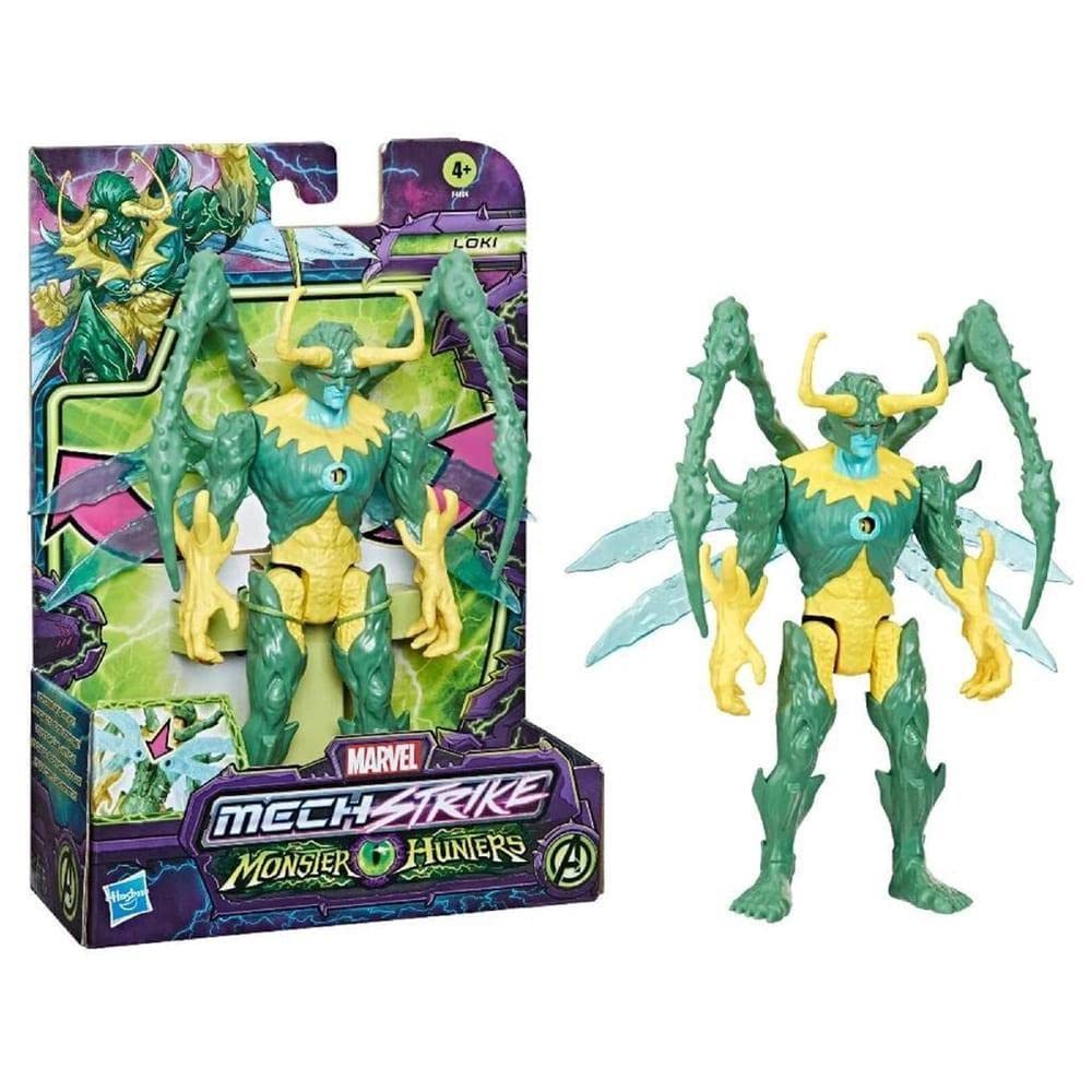 Hasbro Marvel Mech Strike Loki figure, part of the monster hunter collection