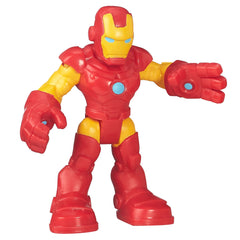 Hasbro Marvel Playskool Heroes Hawkeye archery pose supports imaginative archery adventures.