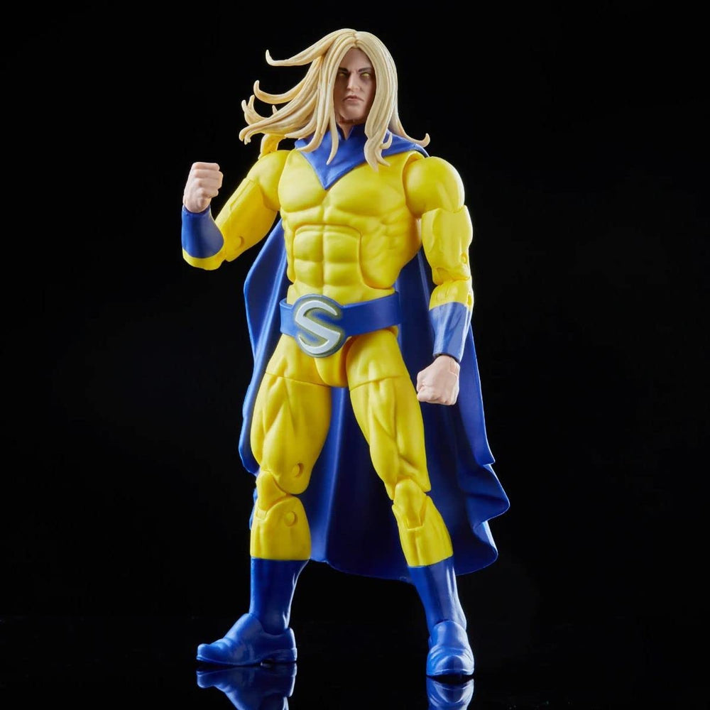 Hasbro Marvel's Sentry figure, scale reference with ruler, accurate size impression.