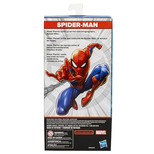 Hasbro Marvel Spider-Man figure displayed on a shelf for collectors.