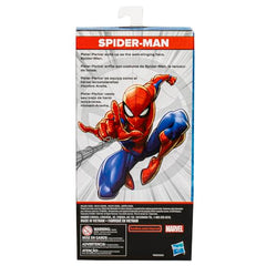 Hasbro Marvel Spider-Man figure displayed on a shelf for collectors.
