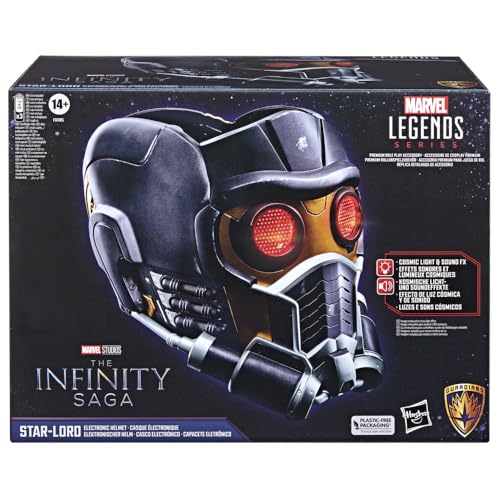 Hasbro Marvel helmet close-up detail deco focusing on movie-accurate craftsmanship for collectors