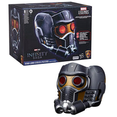 Hasbro Marvel Star-Lord helmet front view showing authentic deco for display and cosplay