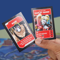 Hasbro Monopoly Batman Edition gameboard close-up with villains