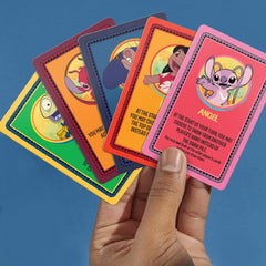 Item cards showing Stitch universe artifacts such as surfboard and spacesuit.