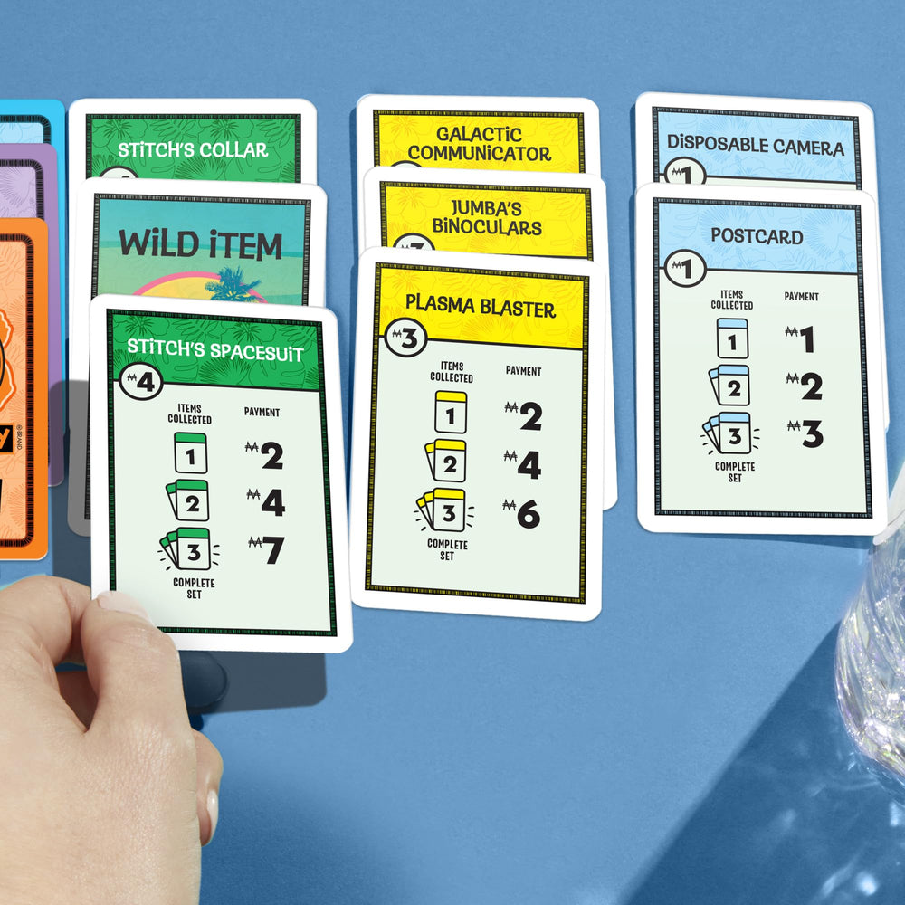Playing area with card piles arranged for quick rounds.