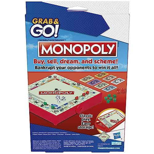 Hasbro Monopoly Grab N Go money stack easy to manage during trips