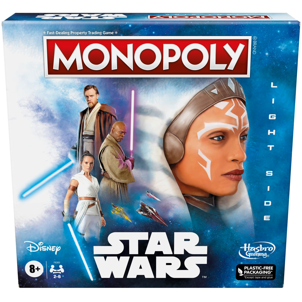 Hasbro Monopoly Star Wars Light Side Edition box for family game night