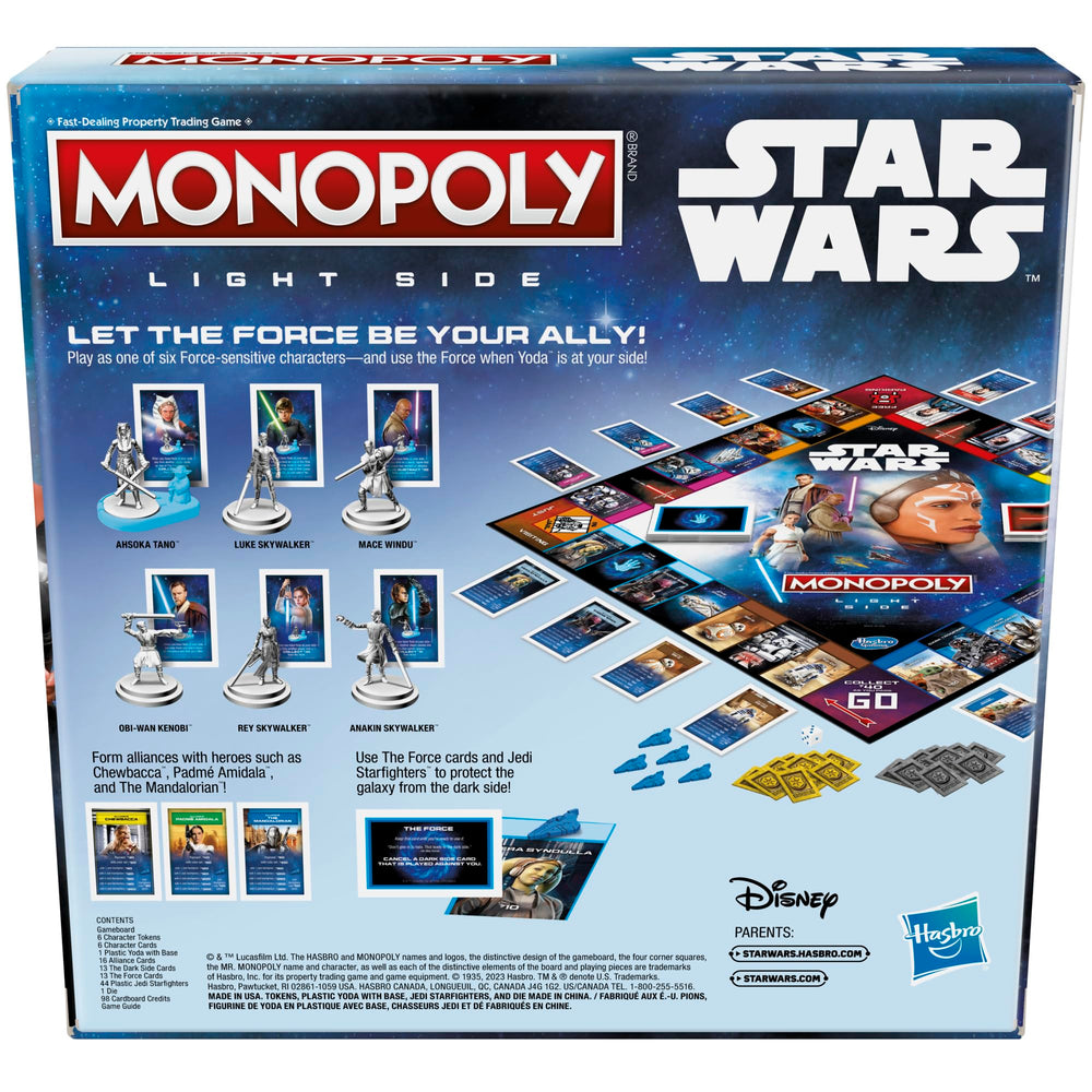 Six zinc character tokens from Hasbro Monopoly Star Wars Light Side Edition
