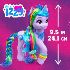 Hasbro My Little Pony Izzy Moonbow includes combs and spiral tools for creative hair